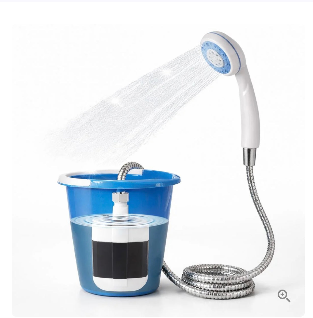 Dus Portabil Cu Pompa Submersibila, Ideal Pentru Gradina, Camping Sau Curte
