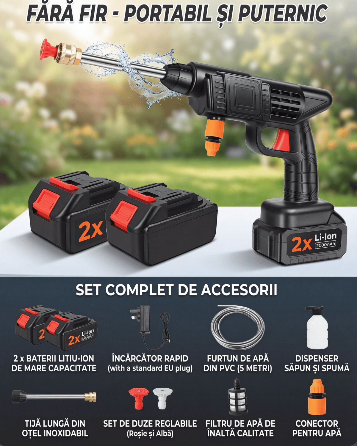 Aparat de spalare cu presiune- 8L pe minut