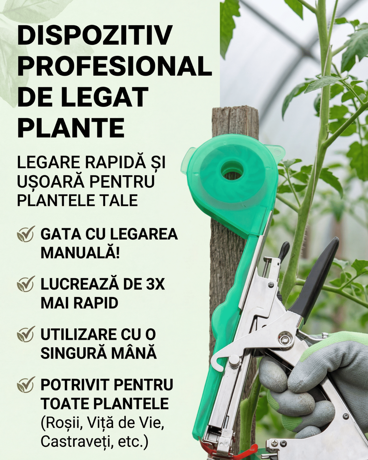 Mașină electrică de legat vie / plante legume si pomi fructiferi+ GRATIS 5 ROLE DE LEGAT