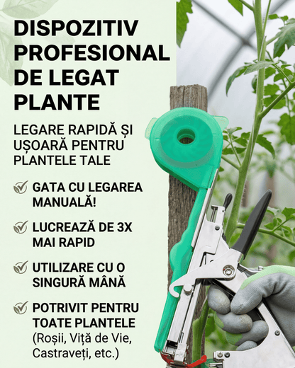 Mașină electrică de legat vie / plante legume si pomi fructiferi+ GRATIS 5 ROLE DE LEGAT