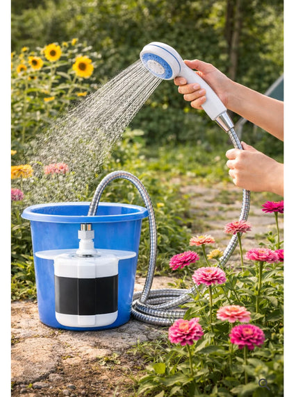 Dus Portabil Cu Pompa Submersibila, Ideal Pentru Gradina, Camping Sau Curte