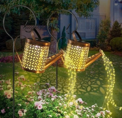 Set 2x Lămpi Solare LED Tip Stropitoare cu Stele, Fier Forjat, Design Retro, Proiecție Lumină Caldă, IP65, 80 cm +GARANTIE🚩🚩