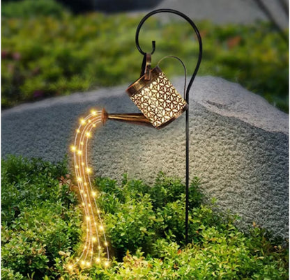 Set 2x Lămpi Solare LED Tip Stropitoare cu Stele, Fier Forjat, Design Retro, Proiecție Lumină Caldă, IP65, 80 cm +GARANTIE🚩🚩