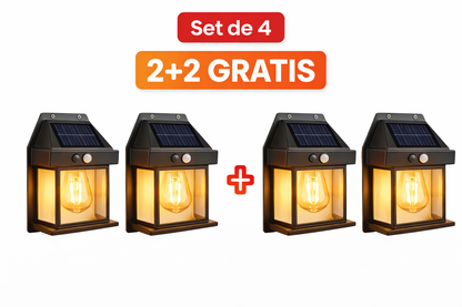 4️⃣ Set 2+2 GRATIS Lămpi Solare Exterior – LED Puternic cu Panou Solar