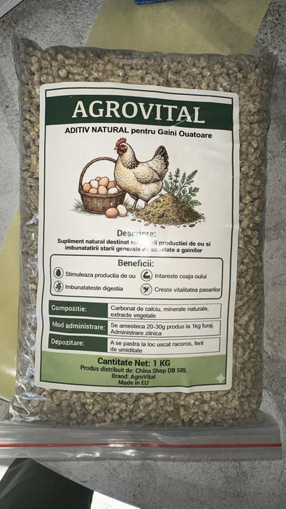 Pachet 1+2 Gratis- Aditiv Natural Bio pentru Găini- Hrănire și Ouat- 1kg